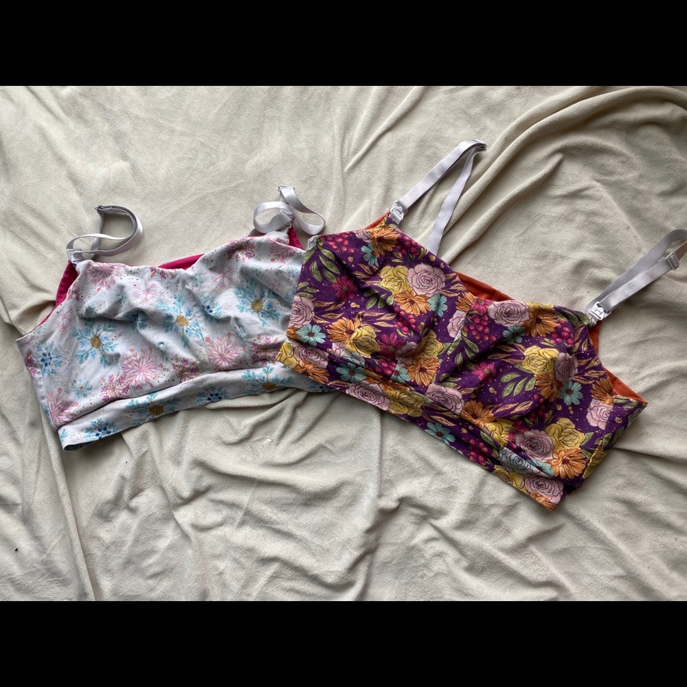 Handmade Nursing Sports bras Fall & Winter print